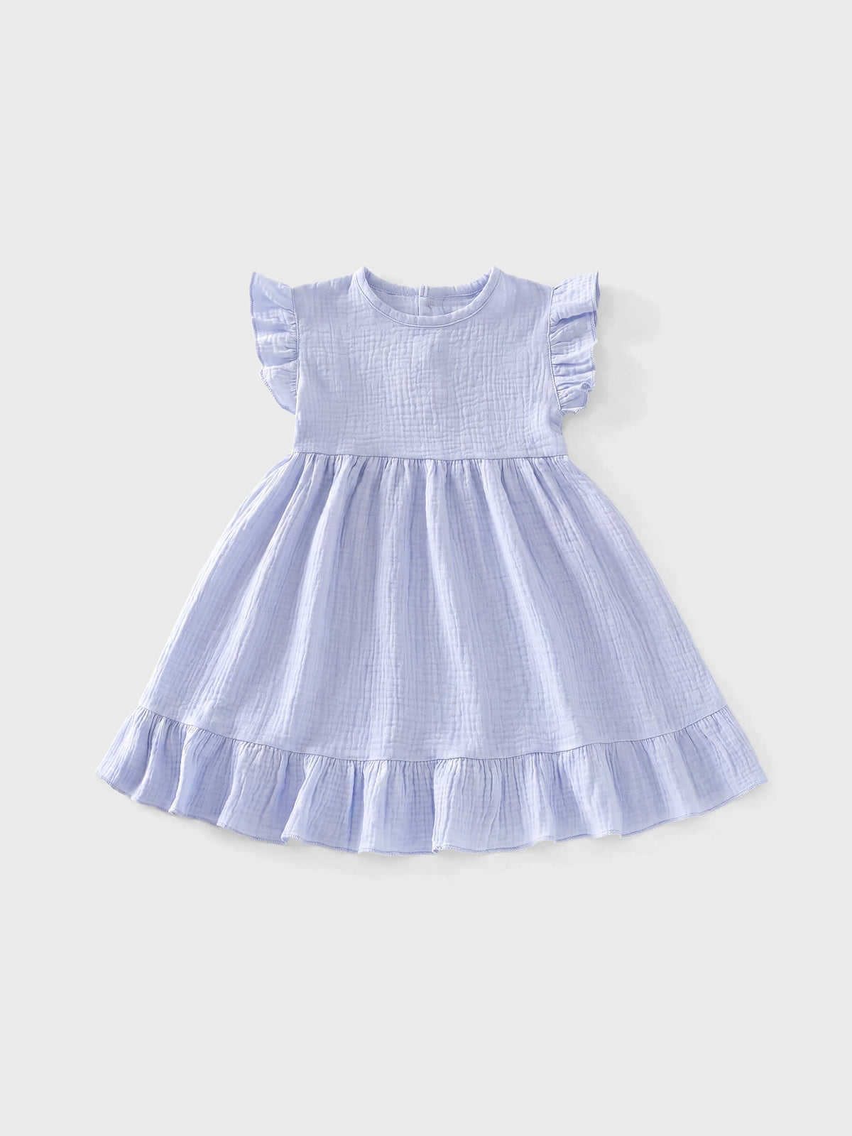 Clara Ruffle Trim Organic Muslin Dress